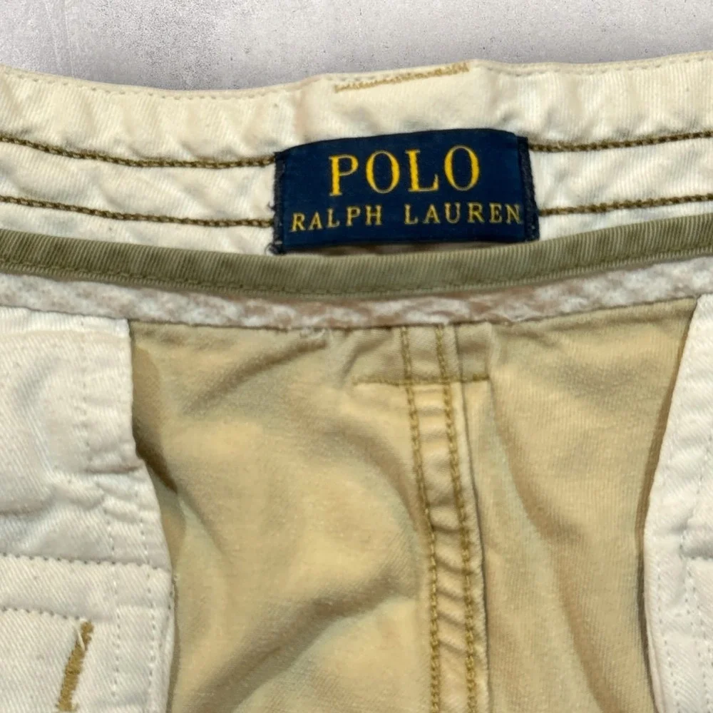Polo Ralph Lauren Cargo Shorts Distressed Paint Marks Men's 34 Classic Chino